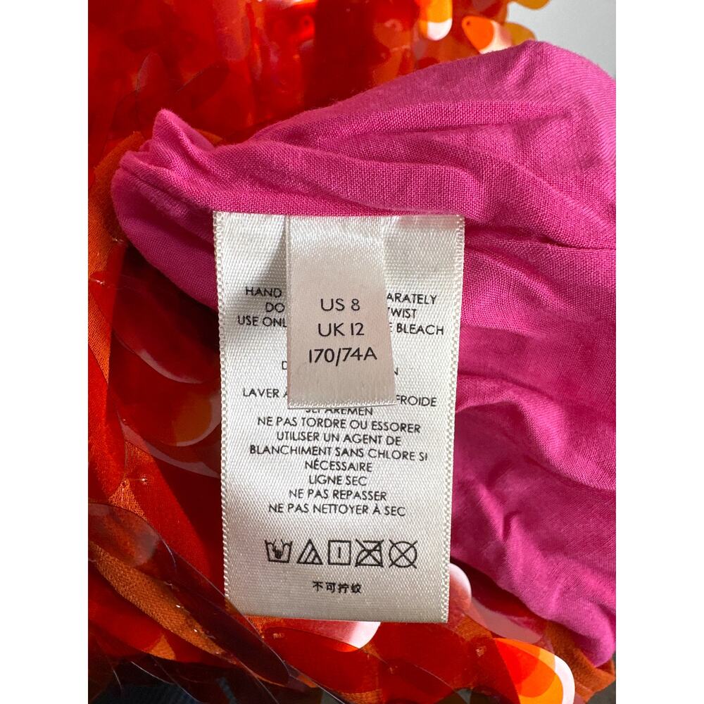 Anthropologie Red Sequin Midi Skirt - Picture 7 of 7